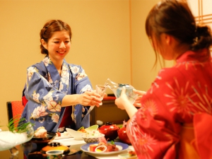 周りを気にせずプライベートな空間でお食事♪お祝い旅行におすすめ【個室食プラン】