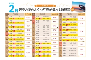 ★香川の絶景スポット【父母ヶ浜】絶景の見頃カレンダー　※2月25日（土）空室あります