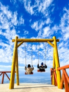 【雲辺寺山頂公園】天空のブランコ～まるで空を飛んでいるかと思わせる爽快感とスリル♪　　※5月5日以降の宿泊がお得なタ…